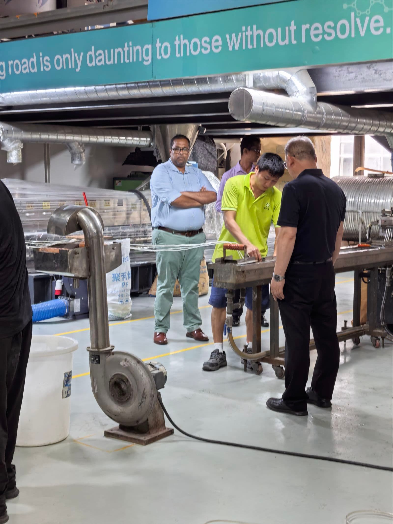 Customer technical visit to the ARGIOPE® Jindaquan plastic processing workshop
