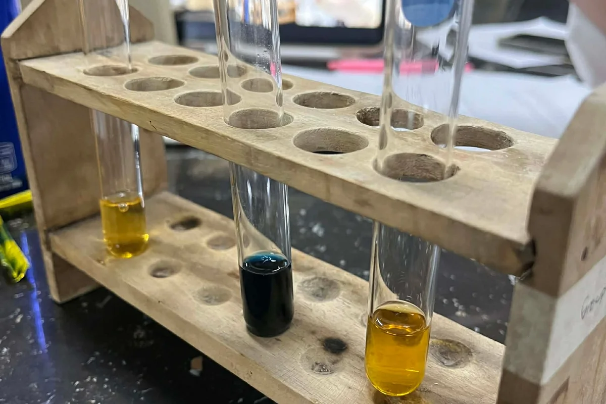 Laboratory samples representing chemical screening for flame-retardant compliance